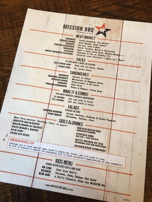Menu photo 8 Mission BBQ Fairfax, VA