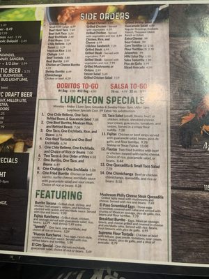 Menu photo 4 El Giro Mexican Restaurant Monticello, GA