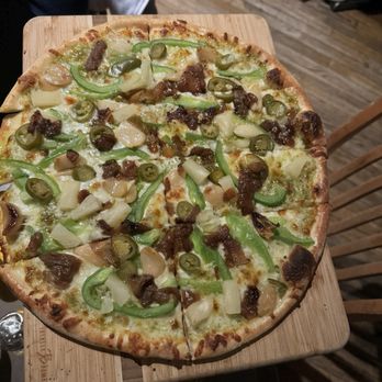 Alibi Room - Pesto pizza veggie - New American Near Me - Seattle, Washington Alibi Room - Pesto pizza veggie - New American Near Me - Seattle, Washington