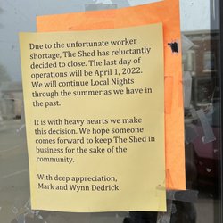 The Shed - CLOSED