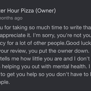 After Hour Pizza - Owner response - Pizza Near Me - Las Vegas, Nevada