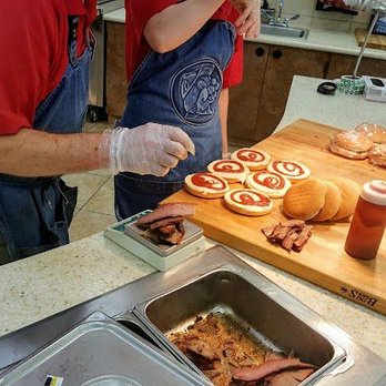 Buc-ee's - Brisket and meat prep station. They were making me a chopped brisket sandwich - Gas Stations Near Me - New Braunfels, Texas