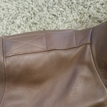 Seams Sew Perfect - epaulet of our hand-made leather jacket - Sewing & Alterations Near Me - Milwaukee, Wisconsin Seams Sew Perfect - epaulet of our hand-made leather jacket - Sewing & Alterations Near Me - Milwaukee, Wisconsin
