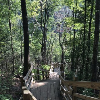 Upper Whitewater Falls - Stairs down to better viewing area - Hiking Near Me - Sapphire, North Carolina