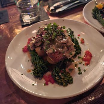 The Blind Rabbit - Salmon with potatos and brocollini. - Cocktail Bars Near Me - Anaheim, California