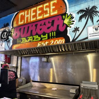 Cheese Burger Baby - a sign in a restaurant - Burgers Near Me - Miami Beach, Florida Cheese Burger Baby - a sign in a restaurant - Burgers Near Me - Miami Beach, Florida