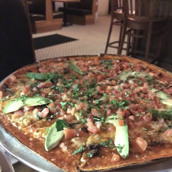 Brado NYC Thin Crust Pizza - Large Tres Fuches ($29) -spicy marinara, avo, Manchego cheese, spicy crumbled chorizo, cilantro - Pizza Near Me - Brooklyn, New York Brado NYC Thin Crust Pizza - Large Tres Fuches ($29) -spicy marinara, avo, Manchego cheese, spicy crumbled chorizo, cilantro - Pizza Near Me - Brooklyn, New York