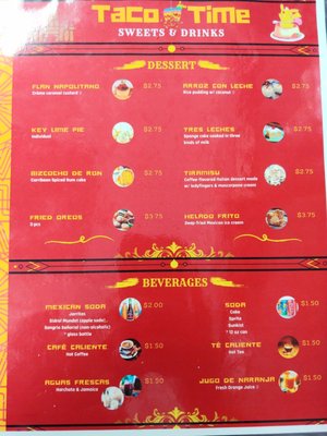 Menu photo 6 Taco Time and More Miami, FL