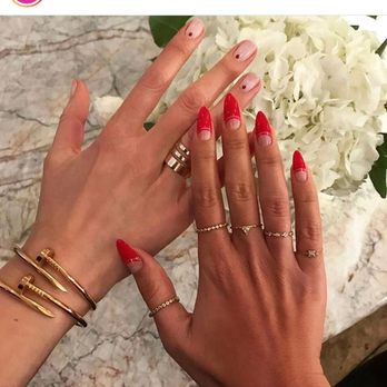 Nail Tek - Wanted something close to this shape with the red nail color - Nail Salons Near Me - Portland, Oregon
