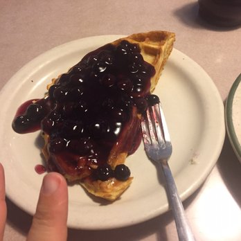 Country Waffles - Warm garbage blueberry pie filling half-waffle part deux - Breakfast & Brunch Near Me - Redding, California