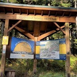 Alyeska Resort-Round House Museum - Girdwood map and signage courtesy of the Girdwood Nordic Ski Club