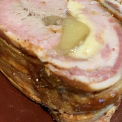 The Market - Outstanding Pork Tenderloin Stuffed With Apple and Gouda Cheese And Wrapped In Bacon!  A Must Try!