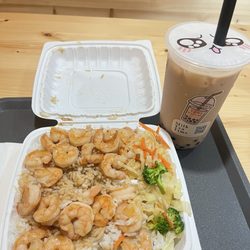 Happy Bubble Tea - Hibachi Shrimp & Boba