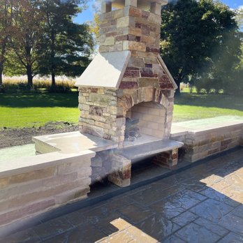 JH Landscaping - a brick outdoor fireplace - Landscaping Near Me - Grayslake, Illinois JH Landscaping - a brick outdoor fireplace - Landscaping Near Me - Grayslake, Illinois