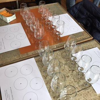 Microclimate Wine Bar - Tables set for our tasting flights - Wine Bars Near Me - Geneva, New York