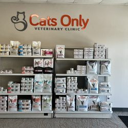 Cats Only Veterinary Clinic - Selection of special diet options on the retail side
