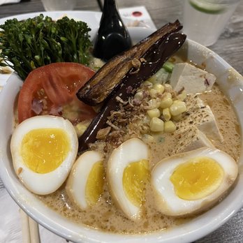 Nikka Ramen - Vegan ramen with eggs added - Ramen Near Me - Goleta, California Nikka Ramen - Vegan ramen with eggs added - Ramen Near Me - Goleta, California