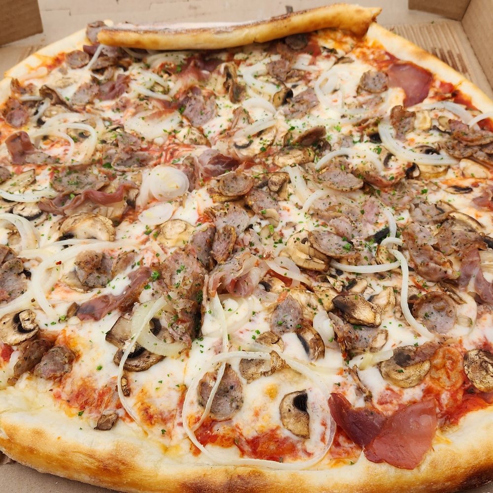 Pagliacci Pizza - Large South Philly w/added Proscuitto. Pizza bigger than the actual box (3/7/23) - Pizza Near Me - Kenmore, Washington Pagliacci Pizza - Large South Philly w/added Proscuitto. Pizza bigger than the actual box (3/7/23) - Pizza Near Me - Kenmore, Washington