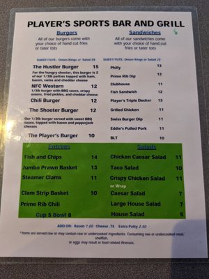 Menu photo 6 Players Sports Bar & Grill Everett, WA