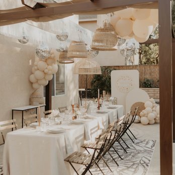 Blush and Bloom Events - All neutrals dinner party - Party & Event Planning Near Me Blush and Bloom Events - All neutrals dinner party - Party & Event Planning Near Me