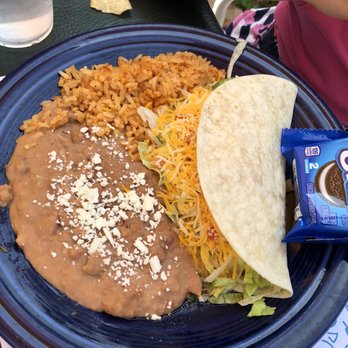 Aunt Chilada's - Kids meal shredded beef taco - Mexican Near Me - Tempe, Arizona Aunt Chilada's - Kids meal shredded beef taco - Mexican Near Me - Tempe, Arizona