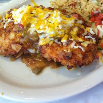 Chuy's - Elvis fried chicken. The coating is Lays potato chips - Tex-Mex Near Me - Norman, Oklahoma Chuy's - Elvis fried chicken. The coating is Lays potato chips - Tex-Mex Near Me - Norman, Oklahoma