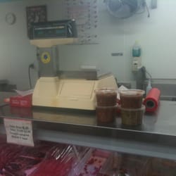 The meat scale and salsa for sale