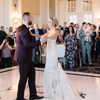 Talent Productions - Elegant first dance at Fairmont Hotel Macdonald featuring a custom vinyl wrapped dance floor and timeless wedding design. - DJs Near Me - Edmonton, Alberta Talent Productions - Elegant first dance at Fairmont Hotel Macdonald featuring a custom vinyl wrapped dance floor and timeless wedding design. - DJs Near Me - Edmonton, Alberta