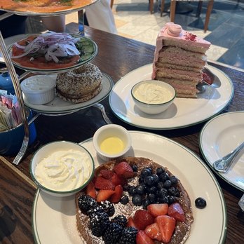 Sadelle's - Sadelle's tower, strawberry tall cake, and Belgian waffles with berries - Breakfast & Brunch Near Me - Las Vegas, Nevada Sadelle's - Sadelle's tower, strawberry tall cake, and Belgian waffles with berries - Breakfast & Brunch Near Me - Las Vegas, Nevada