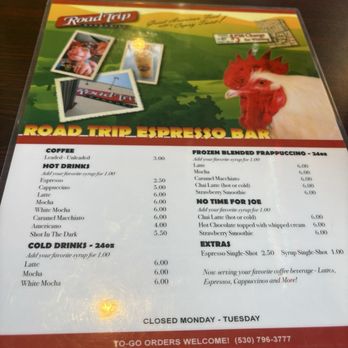 Road Trip Bar & Grill - Drink menu - Bars Near Me - Capay, California Road Trip Bar & Grill - Drink menu - Bars Near Me - Capay, California