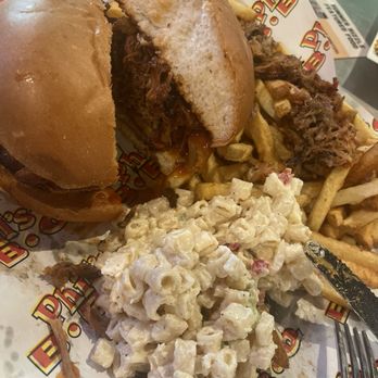 Phil's BBQ - The Philibuster (single) with a side of Mac and fries. - Barbeque Near Me - Temecula, California