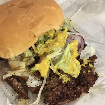 Classic K Hamburgers - Double standard burger with plenty of mustard...just like a burger should be served. - Burgers Near Me - Cahokia, Illinois