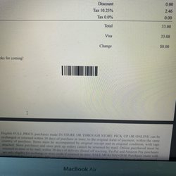 OAK + FORT - Receipt