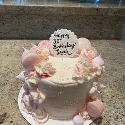 The Cake Box - Pink ombré macaroon cake - gluten and dairy free!