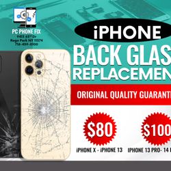 PC Phone Fix - IPhone Back Glass Repair !!! 
Same Day Service !!!