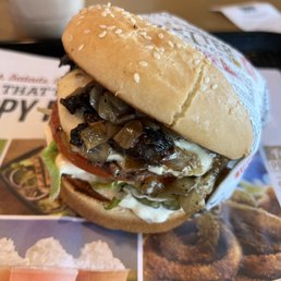 The Portabella Char, in all its aioli dripping glory The Portabella Char, in all its aioli dripping glory