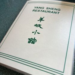 Yang Sheng Restaurant - The menu it's large in Chinese & English