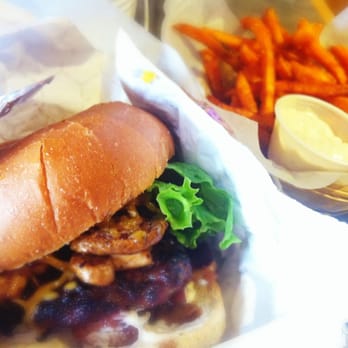 Vera's Burger Shack - Canuck burger with sweet potato fries - Burgers Near Me - Vancouver, British Columbia Vera's Burger Shack - Canuck burger with sweet potato fries - Burgers Near Me - Vancouver, British Columbia