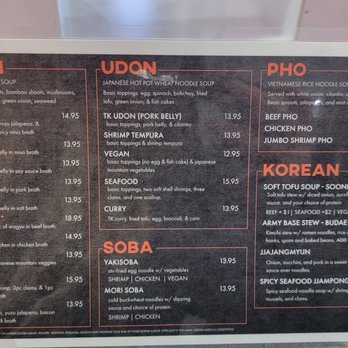 Tilly Kitchen - menu as of January 2022 - Korean Near Me - Chantilly, Virginia
