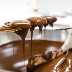 Lynne Marie's Candies - Dipping chocolate sea salt caramels