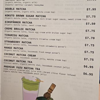 OKOME すし - DRINK MENU - Organic Matcha - Coffee & Tea Near Me - Fresno, California