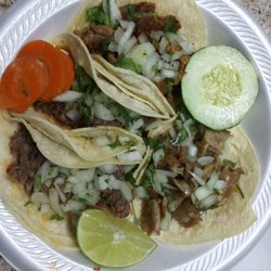 Taqueria Agaveros - Lengua,Barbacoa,Pastor,and tripa tacos to go.
