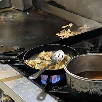 Mexcal Taqueria - Chiliquiles cooking - Mexican Near Me - Menlo Park, California