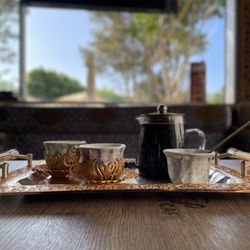 Sana’a Cafe - Turkish Coffee Set Up