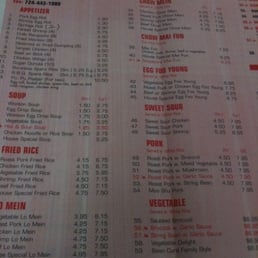 Partial menu Partial menu