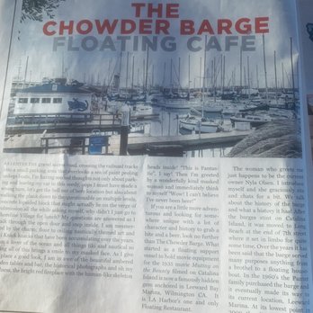 The Chowder Barge - Chowder Barge Story - Seafood Near Me - Wilmington, California The Chowder Barge - Chowder Barge Story - Seafood Near Me - Wilmington, California