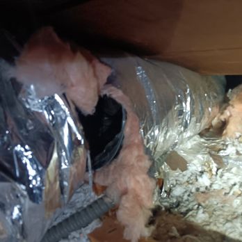 Rodent Masters - Rodents chewed through an ac ducting. Breathing in rat feces and urine particles can lead to serious health issues. Have your attic check! - Insulation Installation Near Me - Van Nuys, California Rodent Masters - Rodents chewed through an ac ducting. Breathing in rat feces and urine particles can lead to serious health issues. Have your attic check! - Insulation Installation Near Me - Van Nuys, California