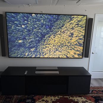 6A Automation - Custom manufactured Salamander cabinet to support Leica short throw projector - Home Theatre Installation Near Me 6A Automation - Custom manufactured Salamander cabinet to support Leica short throw projector - Home Theatre Installation Near Me
