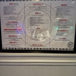 Flacos House #4 - Menu