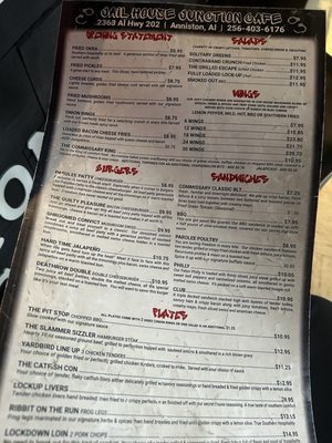Menu photo 2 Jail House Junction Cafe Anniston, AL Menu photo 2 Jail House Junction Cafe Anniston, AL
